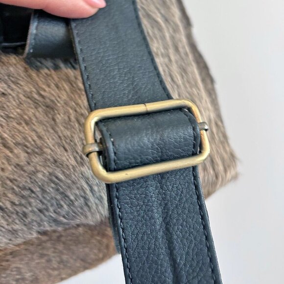 Genuine Natural Cowhide on Leather Unisex Backpack - Picture 7 of 11